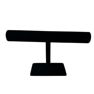Black Velvet T Bar Bracelet Display Stand Jewelry Holder Organizer 12x7x2"